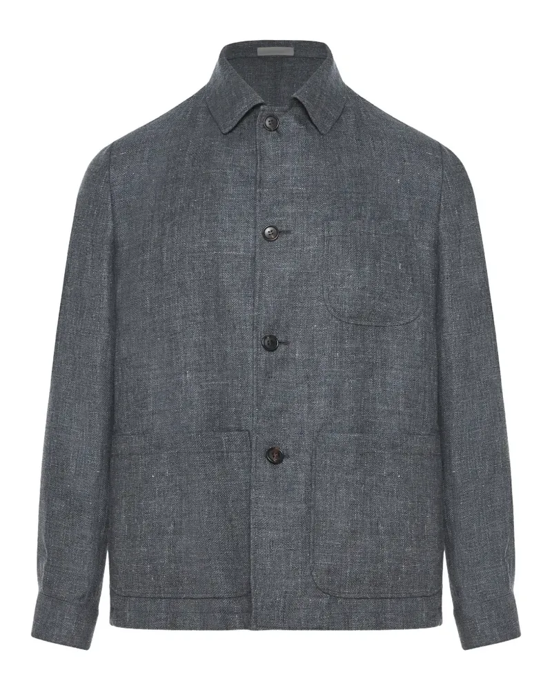 Corneliani Hemdjacke mit geknöpften Taschen - Grau Grau