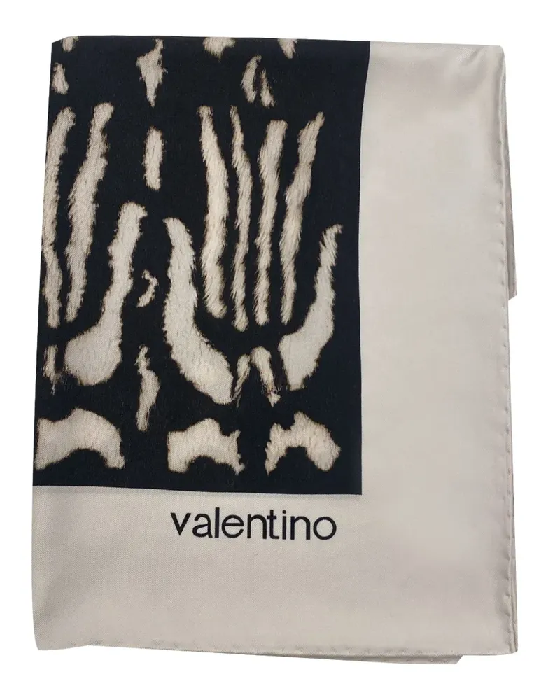 Valentino Garavani logo-print silk scarf - Weiß Weiß