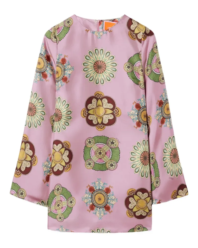 La DoubleJ Minikleid mit Muster - Rosa Rosa