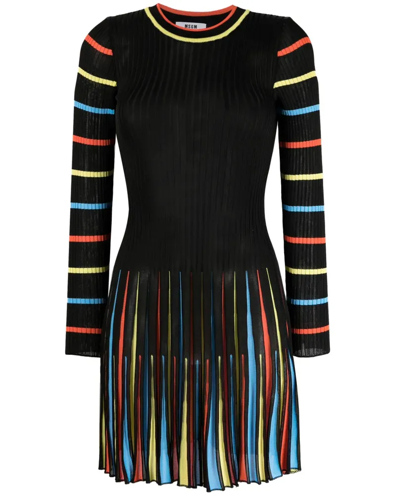 MSGM Langärmeliges Kleid - Schwarz Schwarz