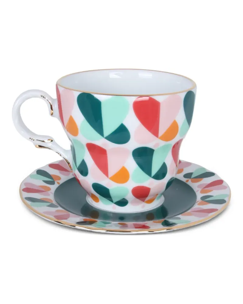 La DoubleJ Big Mama Tasse und Untertasse - Grün Grün