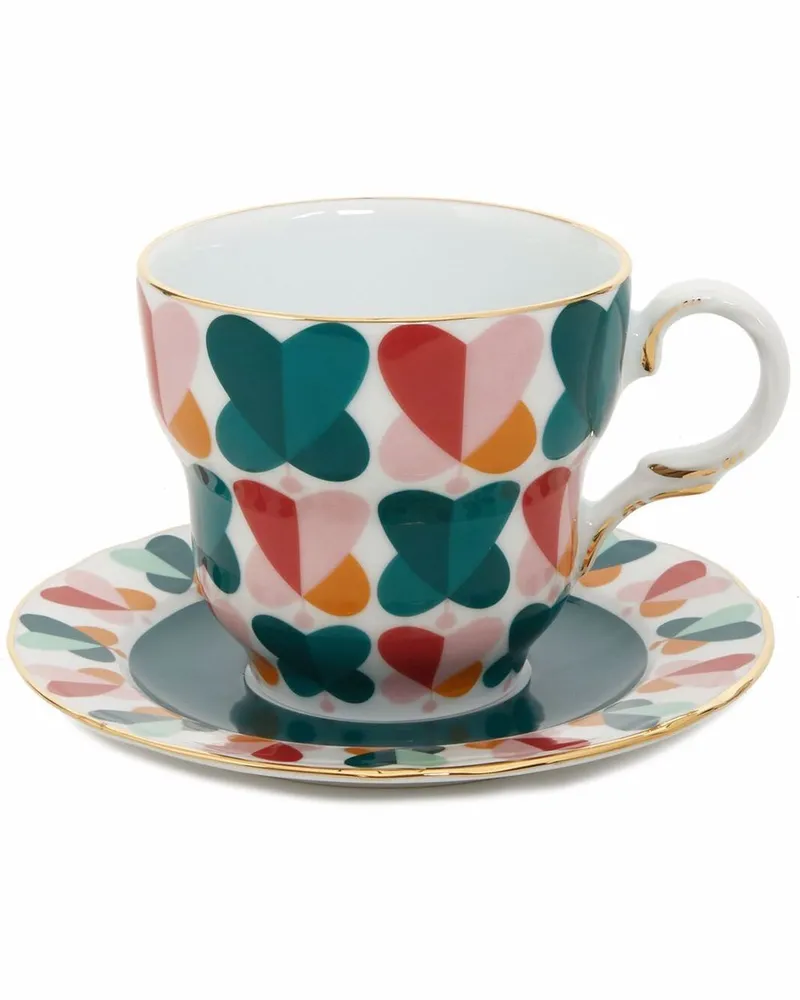 La DoubleJ Big Mama Tasse und Untertasse - Grün Grün