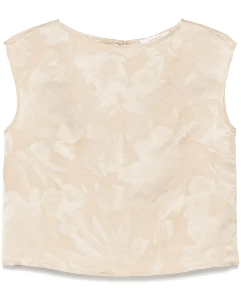 Incotex Jacquard-Oberteil mit Blumenmuster - Nude Nude