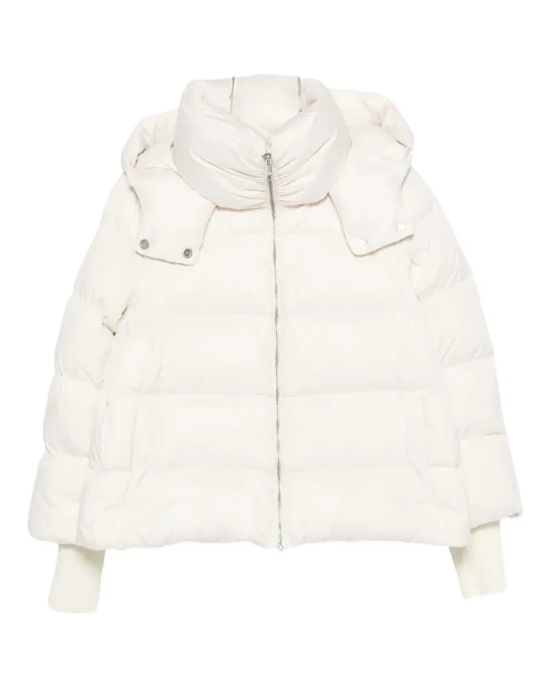 ADD quilted hooded jacket - Weiß Weiß