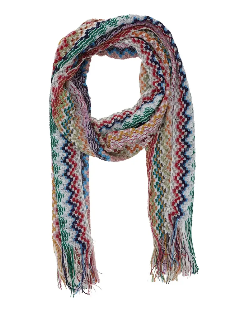 Missoni zigzag fringe scarf - Blau Blau
