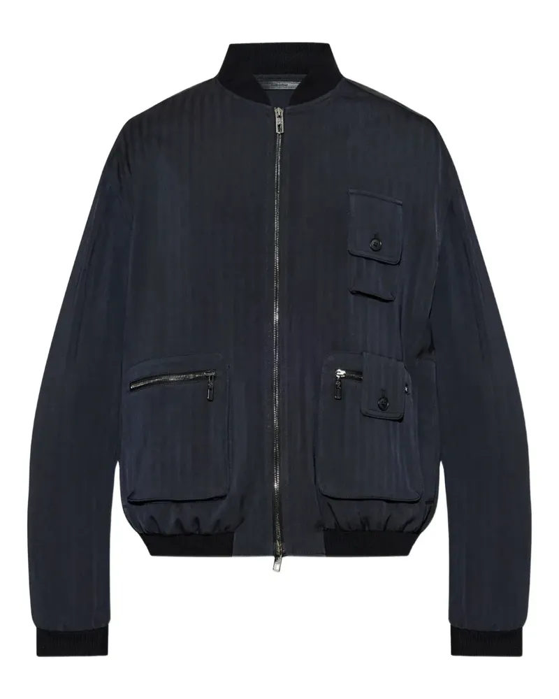 Giorgio Armani Bomberjacke mit Reißverschluss - Blau Blau
