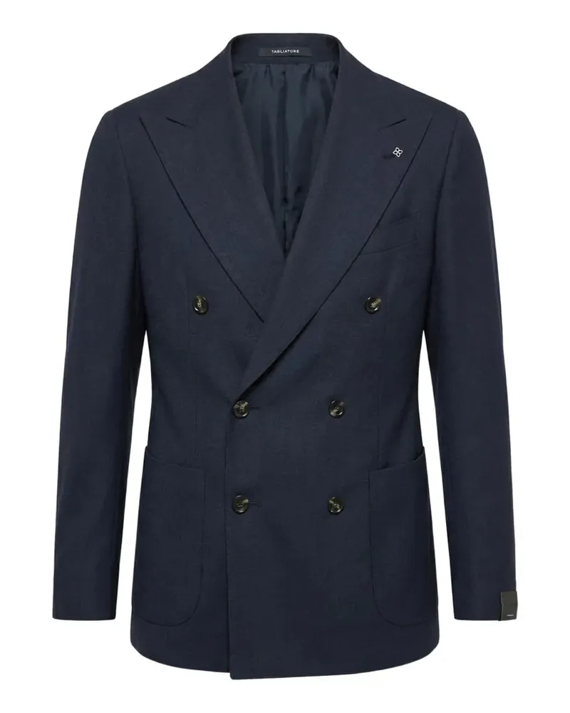 Tagliatore Revival double-breasted linen blazer - Blau Blau