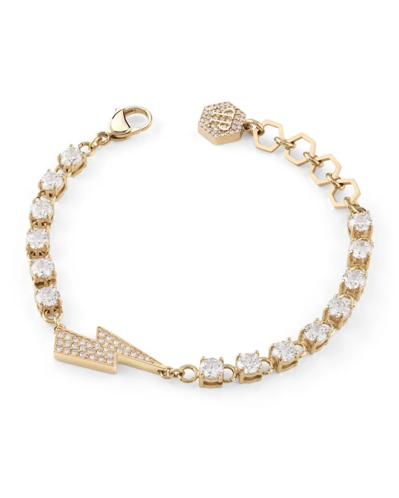 Philipp Plein Armband mit Blitz-Anhänger - Gold Gold
