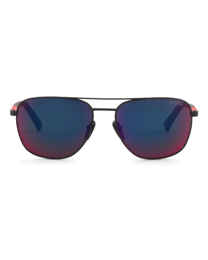 Prada Sonnenbrille mit Metallgestell - Schwarz Schwarz