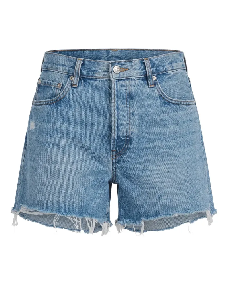 Frame Denim raw-cut mini denim shorts - Blau Blau
