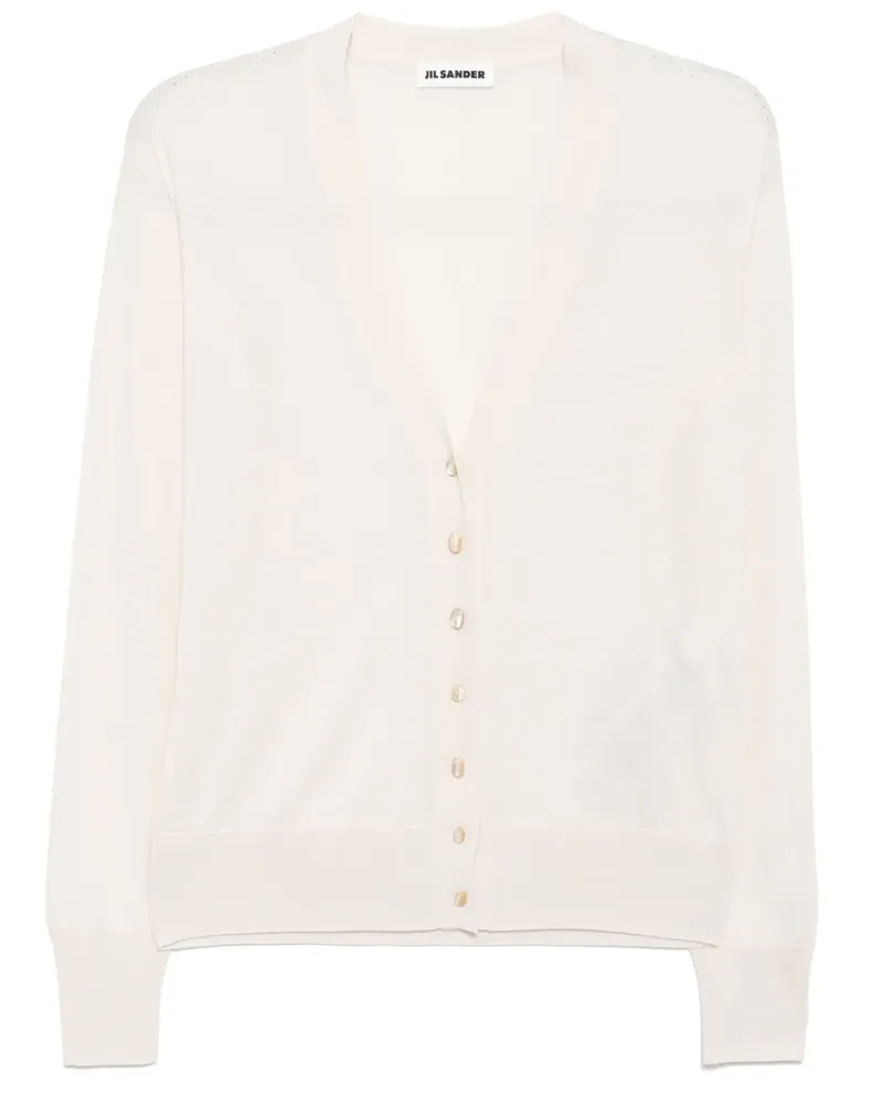 Jil Sander Cardigan mit V-Ausschnitt - Nude Nude