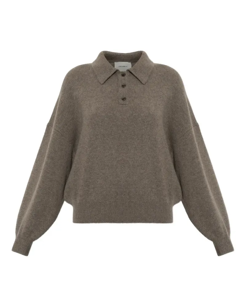 Lisa Yang Etta long-sleeve polo shirt - Braun Braun
