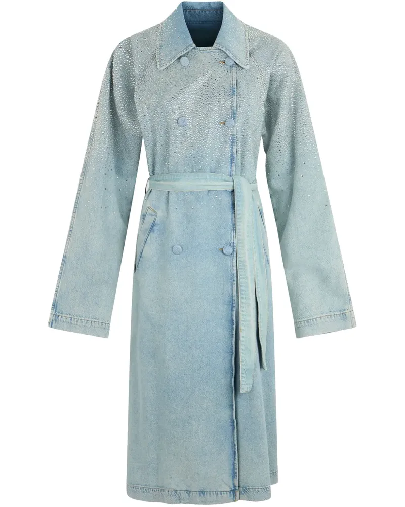 Liu Jo Jeans-Trenchcoat mit Strass - Blau Blau