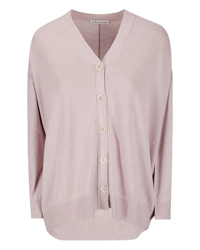 Stefano Mortari Cardigan mit V-Ausschnitt - Rosa Rosa