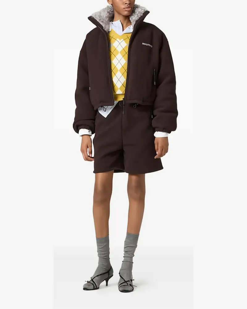Miu Miu Daunenjacke aus Fleece - Braun Braun
