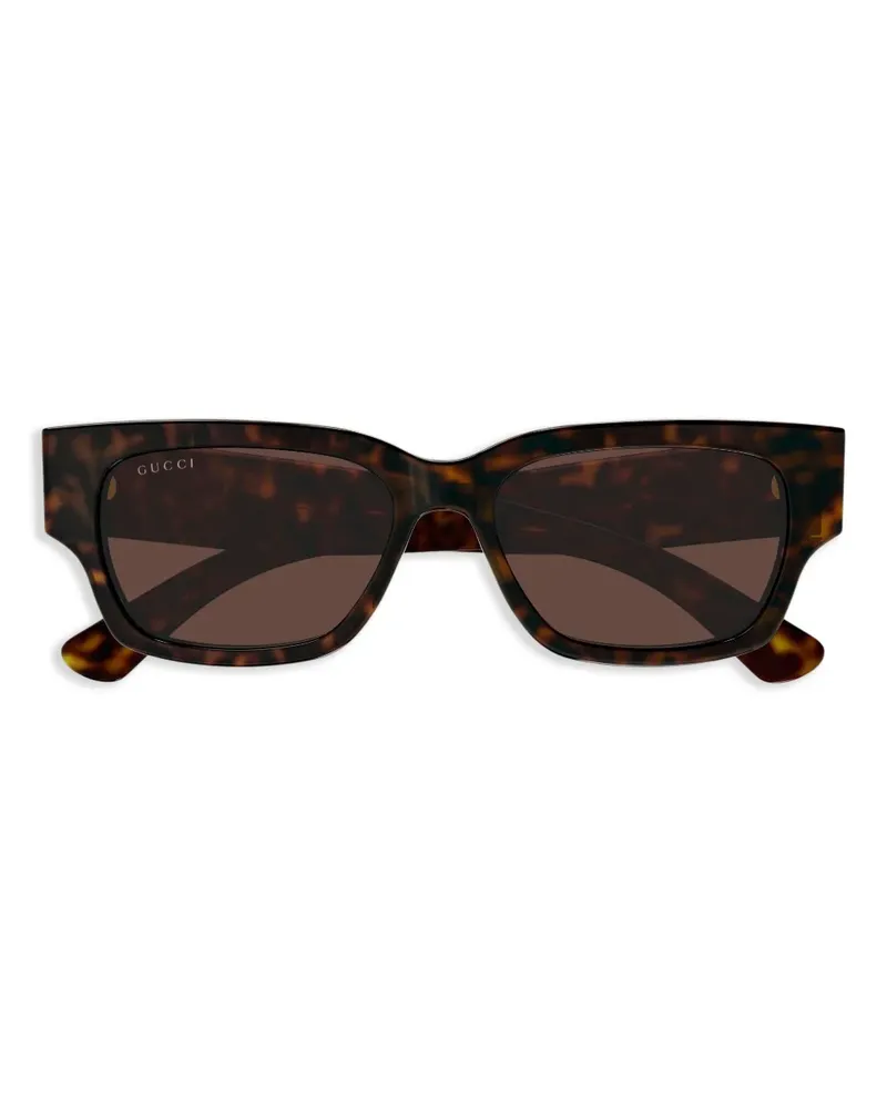 Gucci Sonnenbrille mit eckigem Gestell - Braun Braun