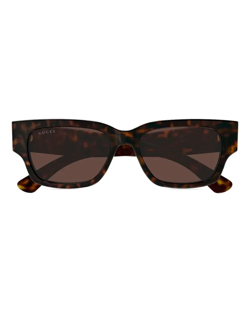 Gucci Sonnenbrille mit eckigem Gestell - Braun Braun