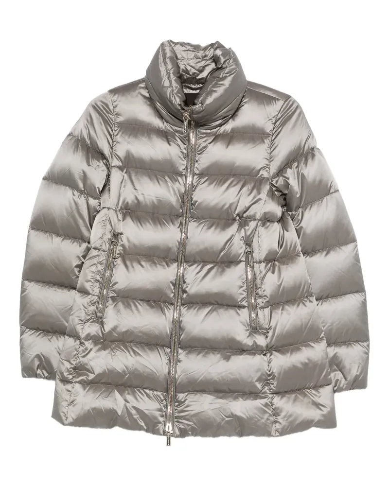 MOORER quilted-design coat - Silber Silber