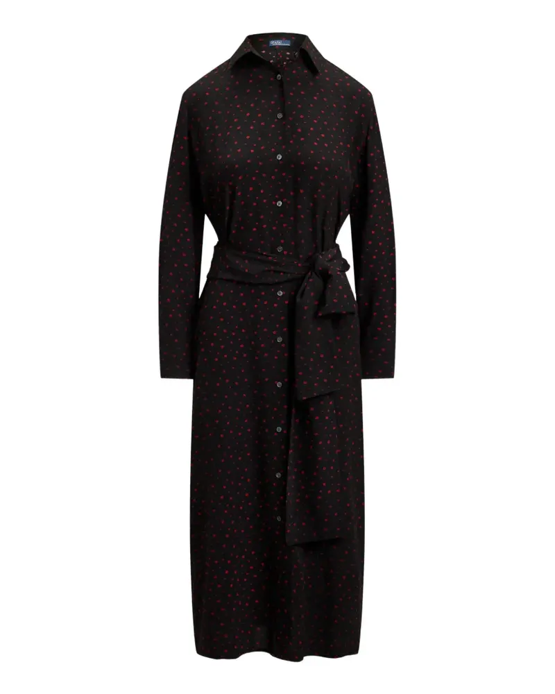 Ralph Lauren Gepunktetes Kleid - Schwarz Schwarz