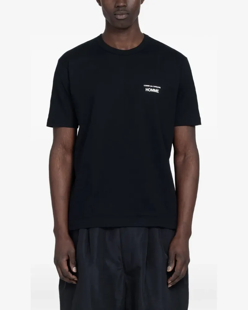 Comme des Garçons T-Shirt mit Logo-Print - Schwarz Schwarz
