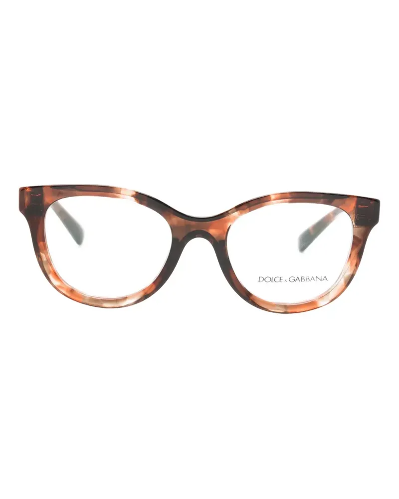 Dolce & Gabbana tortoiseshell-effect cat-eye glasses - Braun Braun