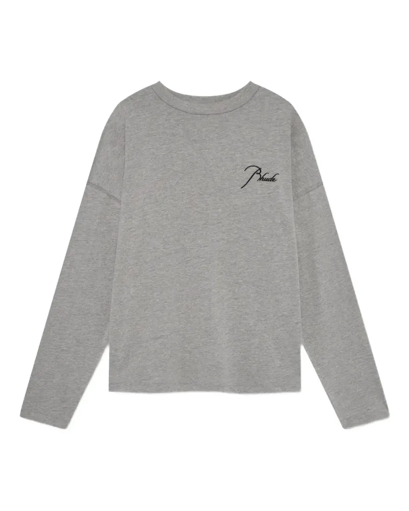 RHUDE Classique Reverse Langarmshirt - Grau Grau