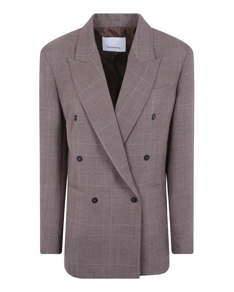 FRANKIE Shop Blazer mit Prince of Wales-Karomuster - Braun Braun