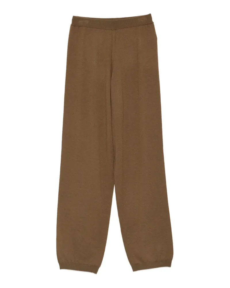 FRANKIE Shop Olia ribbed kintted trousers - Braun Braun