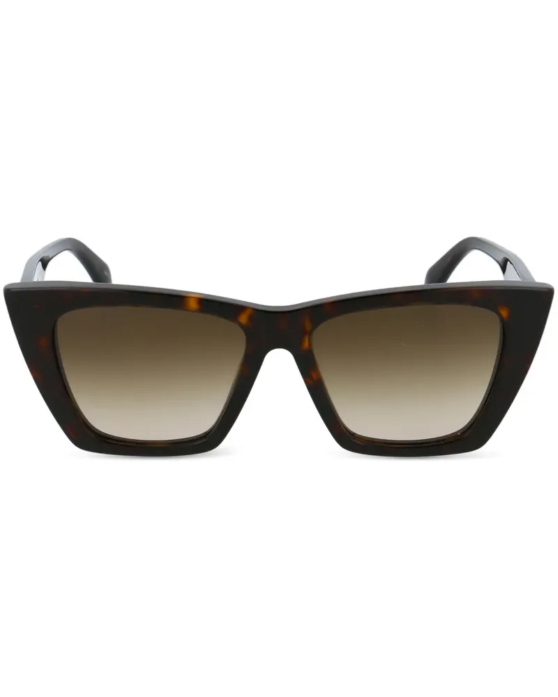 Alexander McQueen Cat-Eye-Sonnenbrille in Schildpattoptik - Braun Braun