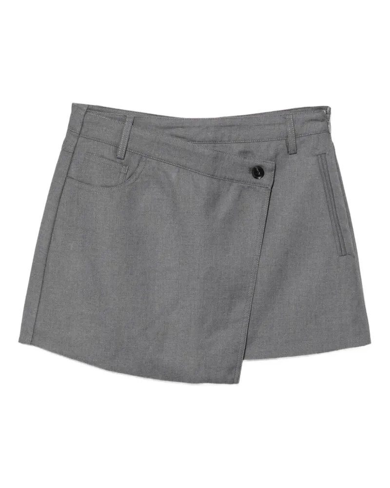 b+ab Gewickelter Rock - Grau Grau