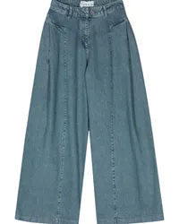 REMAIN Halbhohe Wide-Leg-Jeans Blau