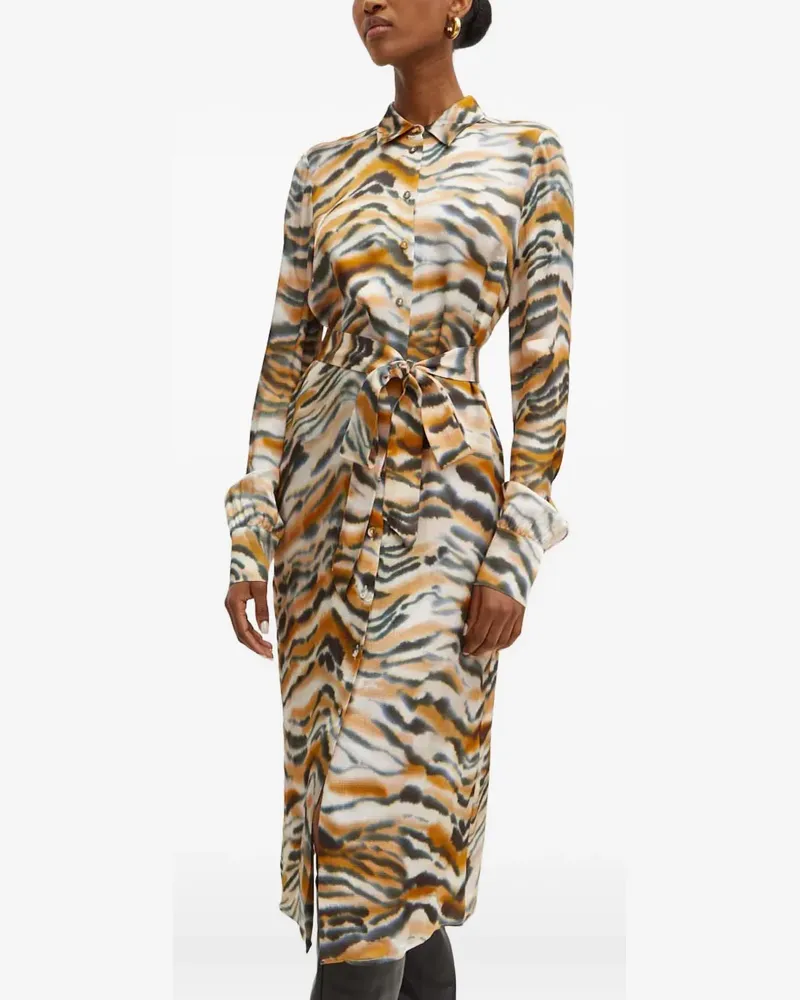 Twin-Set Kleid mit Print - Braun Braun