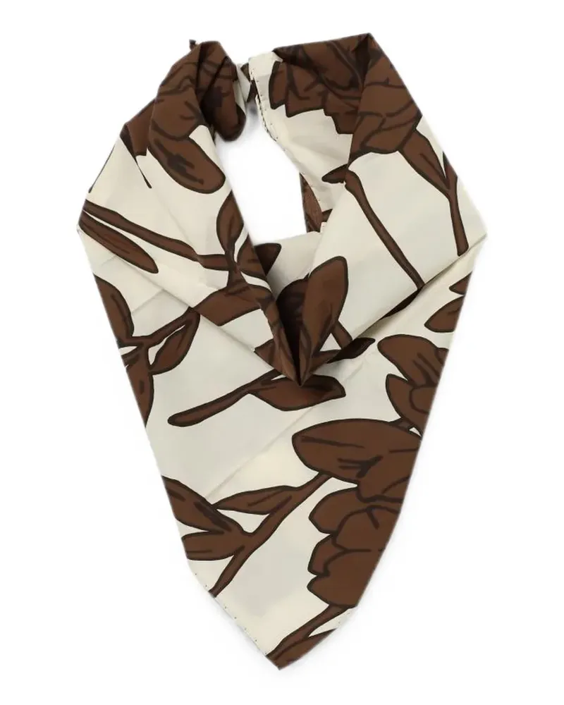 Brunello Cucinelli Einstecktuch mit Blumenprint - Nude Nude