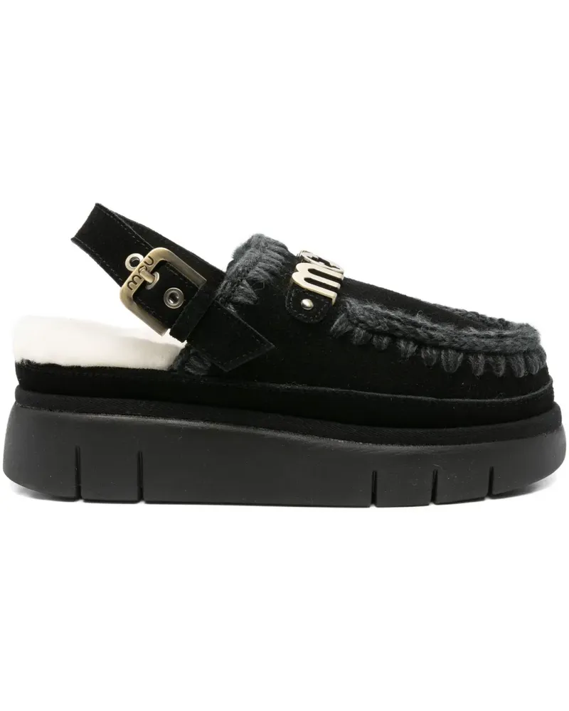 Mou Bounce Slingback-Mules mit Plateau - Schwarz Schwarz