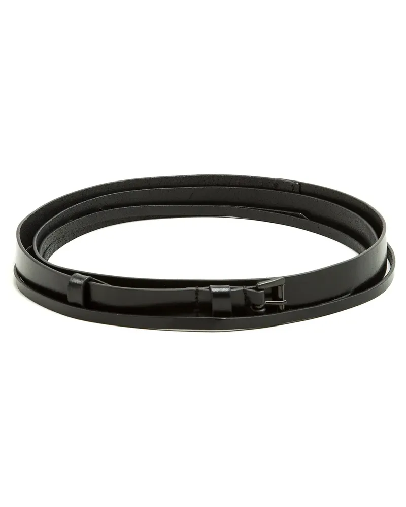 Ann Demeulemeester double wrap belt - Schwarz Schwarz