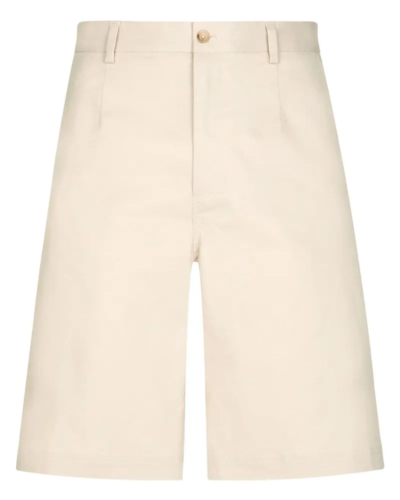 Dolce & Gabbana Shorts mit Logo-Schild - Nude Nude