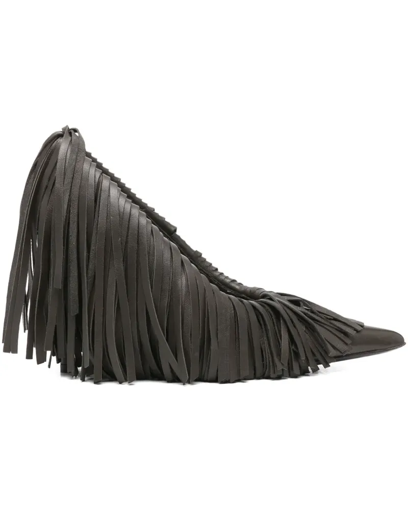 Gia Borghini 100mm Amelia fringed pumps - Braun Braun