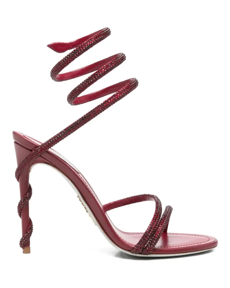 René Caovilla Margot crystal-embellished sandals - Rot Rot