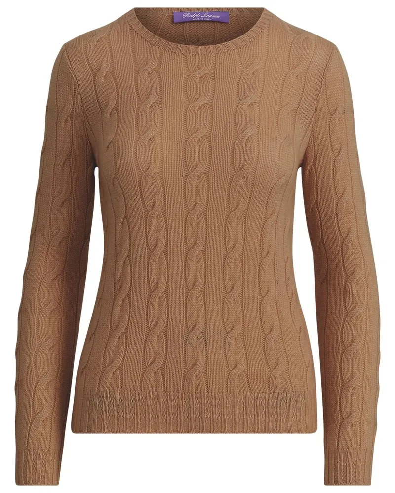 Ralph Lauren Kaschmirpullover mit Zopfmuster - Braun Braun