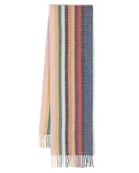 Paul Smith Gestrickter Signature Stripe Schal Weiß