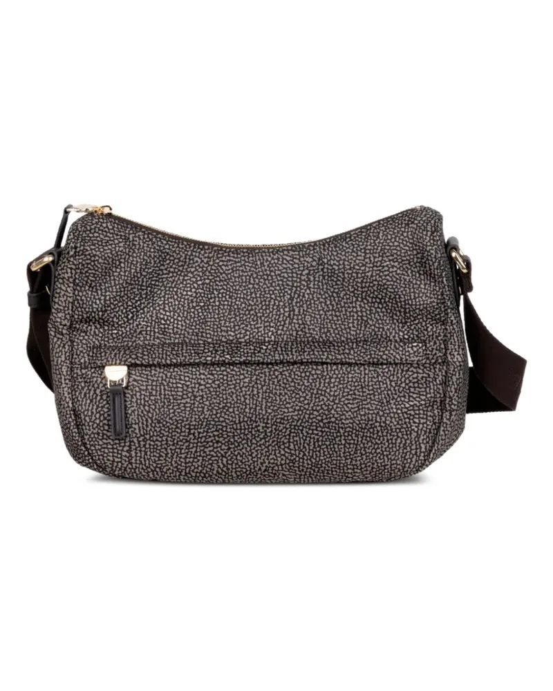 Borbonese Op Occhi Di Pernice Schultertasche - Grau Grau