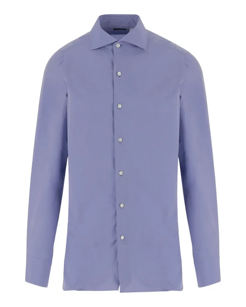 Finamore 1925 Klassisches Hemd - Blau Blau