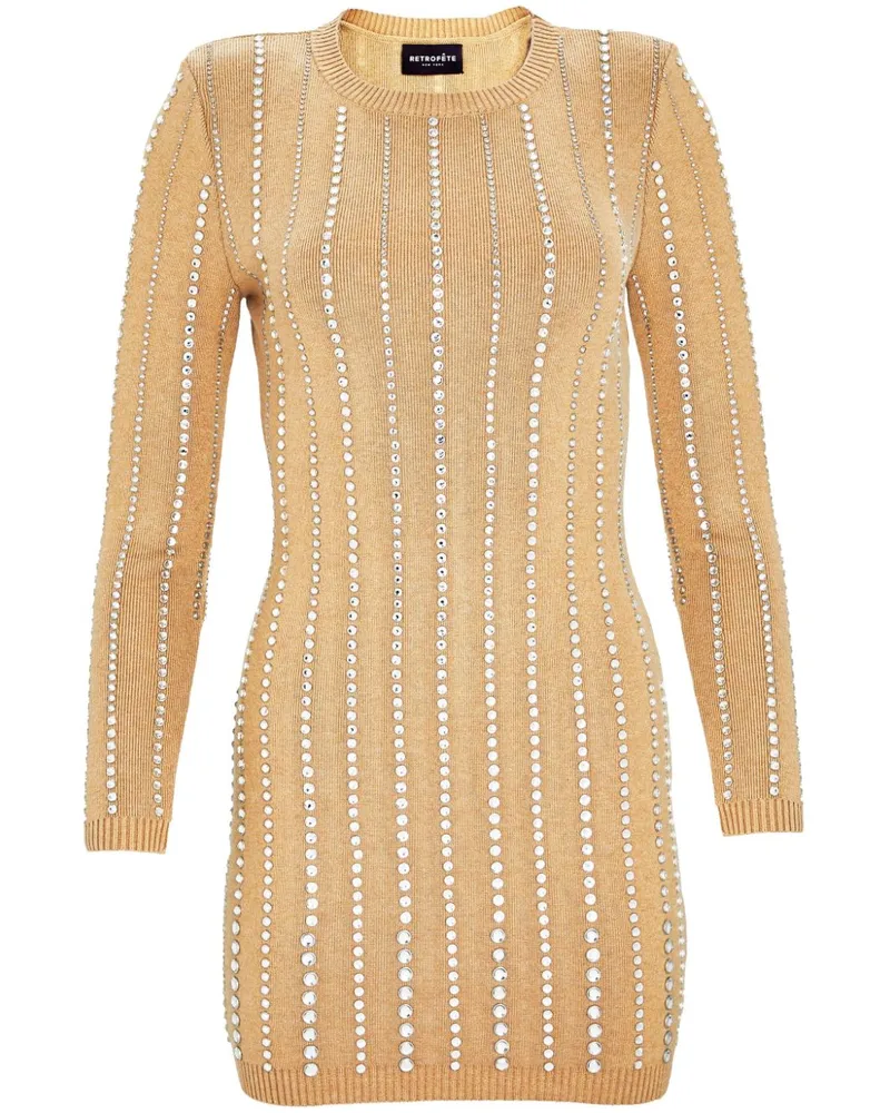 Retrofête Virginia Minikleid mit Strass - Nude Nude