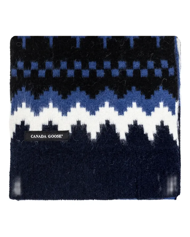 Canada Goose fair isle-knit scarf - Blau Blau