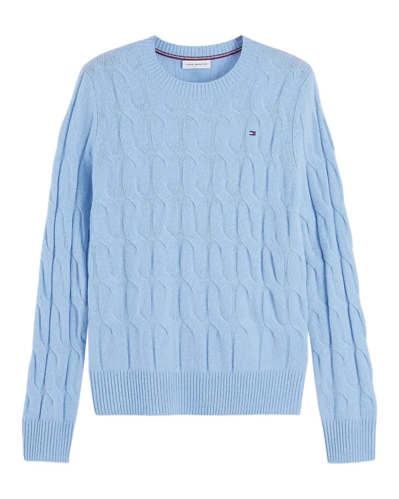 Tommy Hilfiger Pullover mit Zopfmuster - Blau Blau