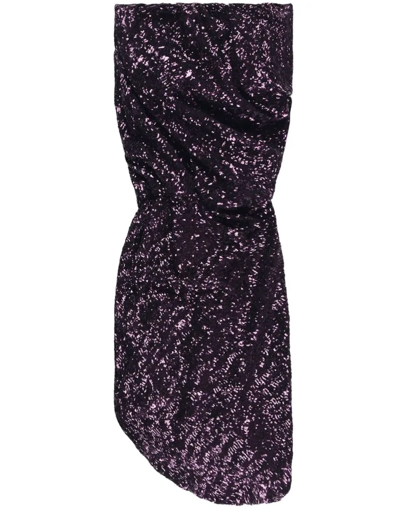 ATTICO Eita Minikleid mit Pailletten - Schwarz Schwarz