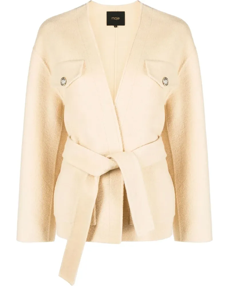 Maje Jacke in Wickeloptik - Nude Nude