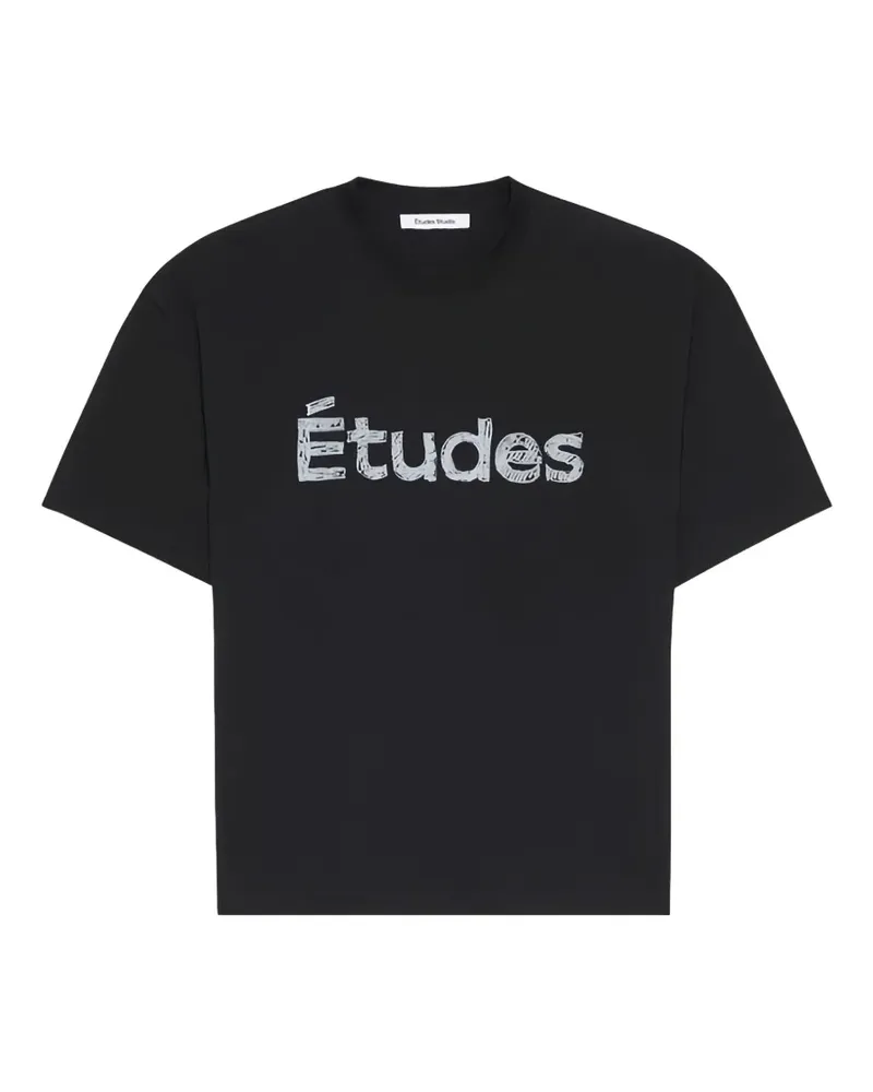 Études Studio T-Shirt mit Logo - Schwarz Schwarz