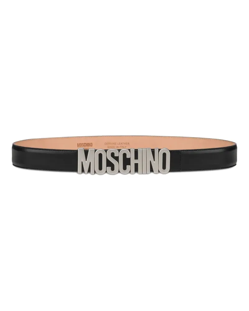 Moschino Gürtel mit Logo - Schwarz Schwarz