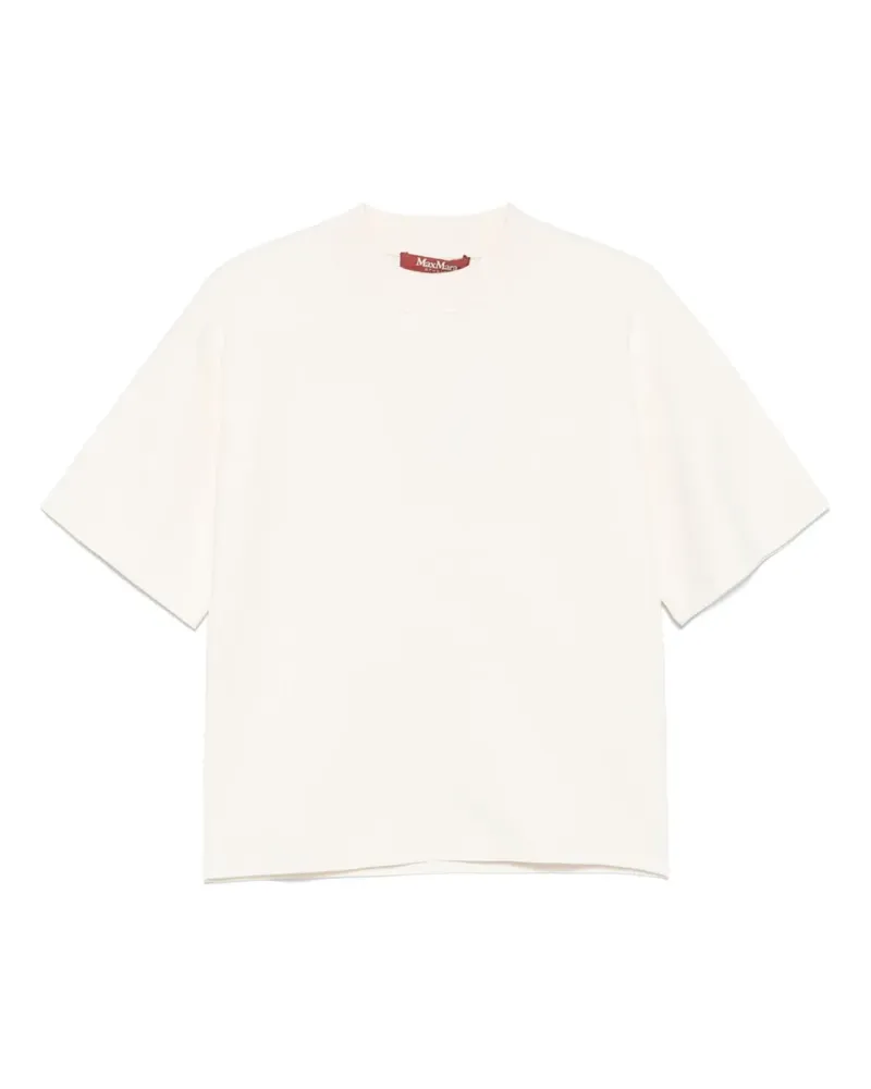 Max Mara T-Shirt mit Stehkragen - Nude Nude